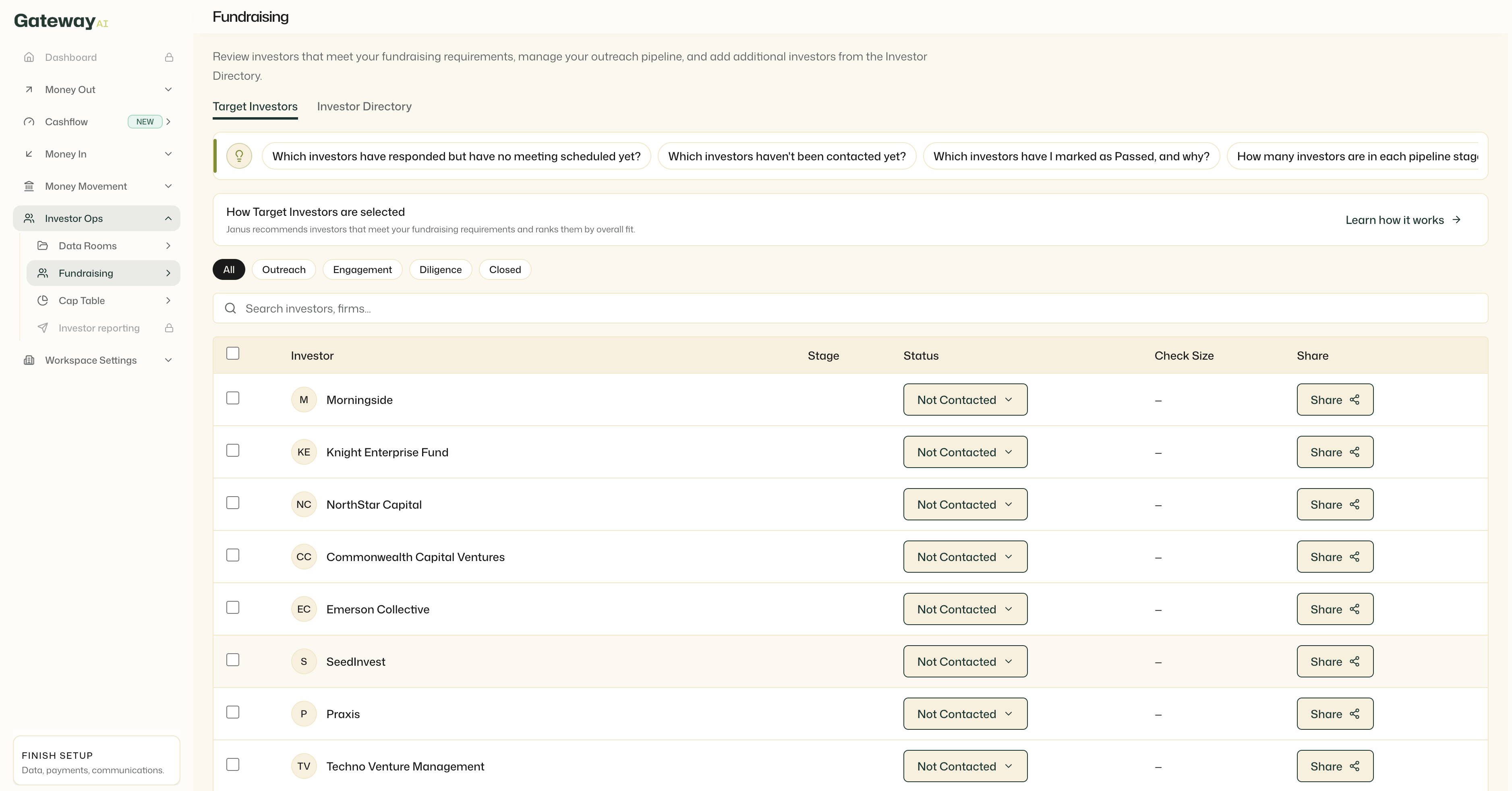 Fundraising product preview